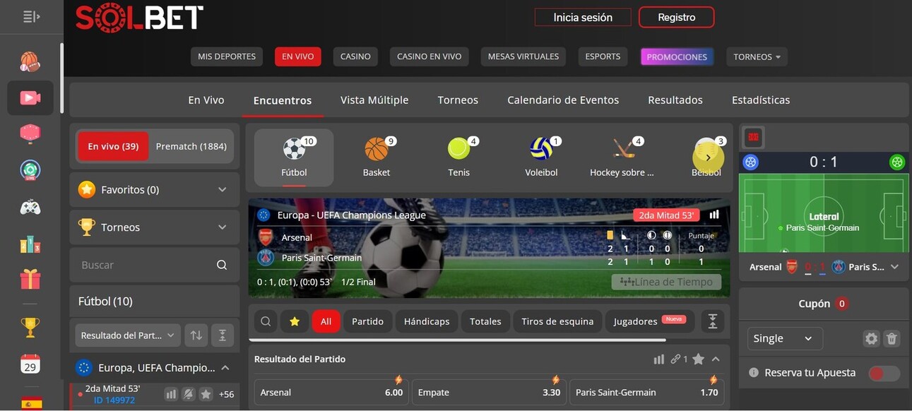 Apuesas en Vivo Solbet