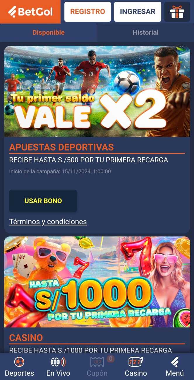 Promociones Betgol 