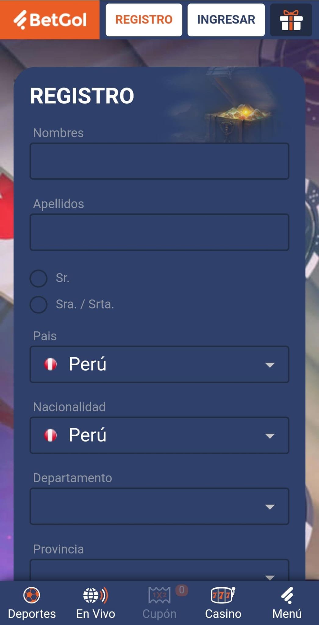 Registro Betgol 