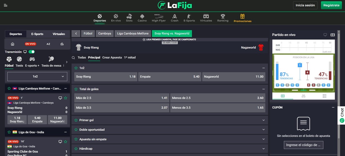 Apuestas en Vivo LaFija
