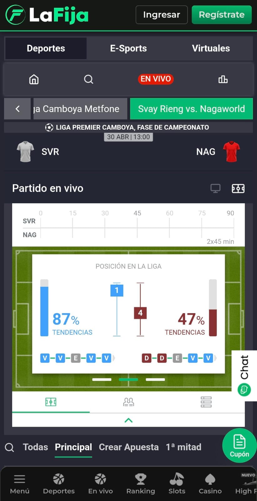 Apuestas en Vivo LaFija