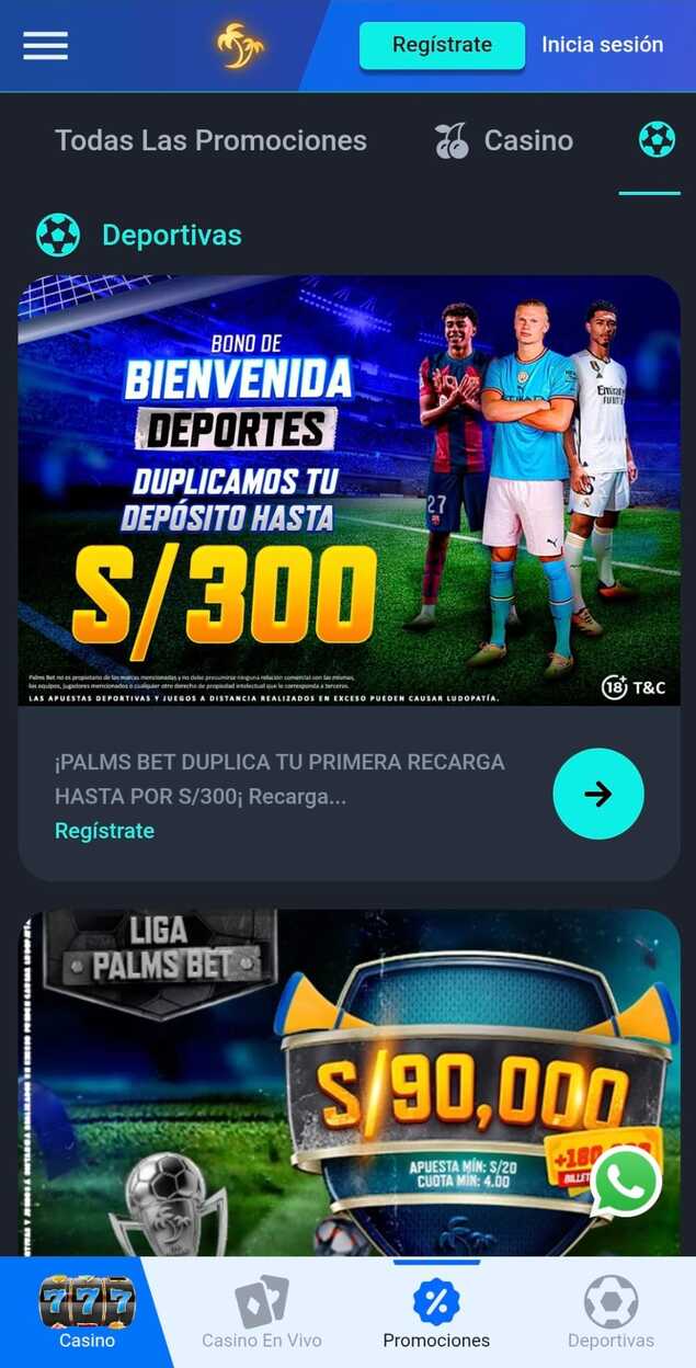 Promociones Palmsbet