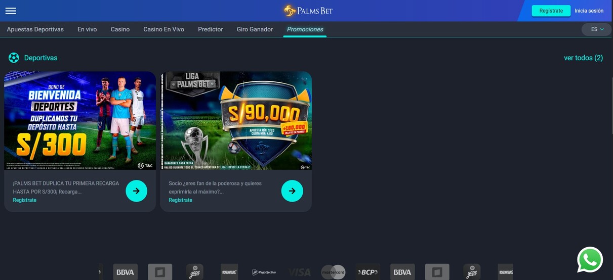 Promociones Palmsbet