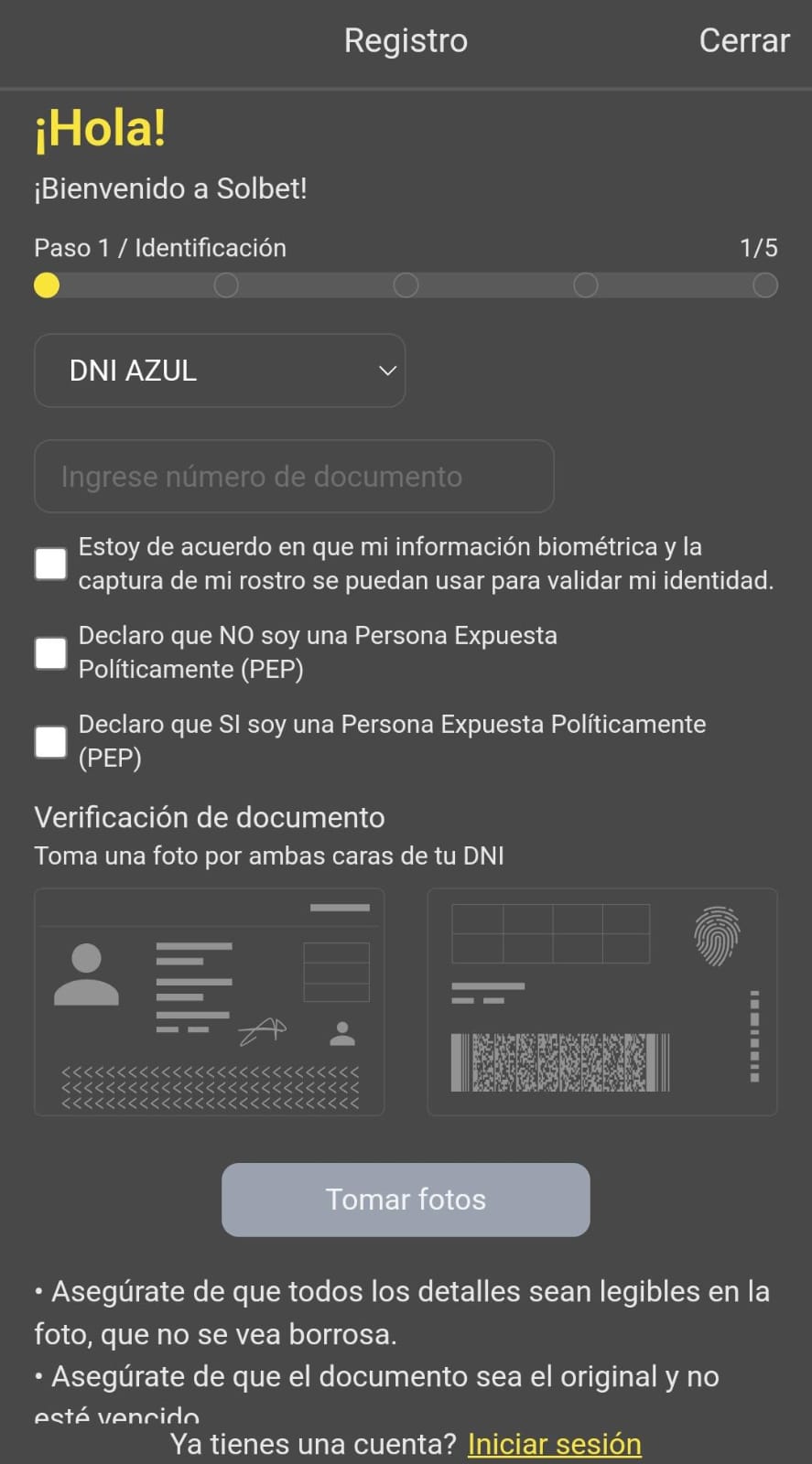 Registro Solbet 
