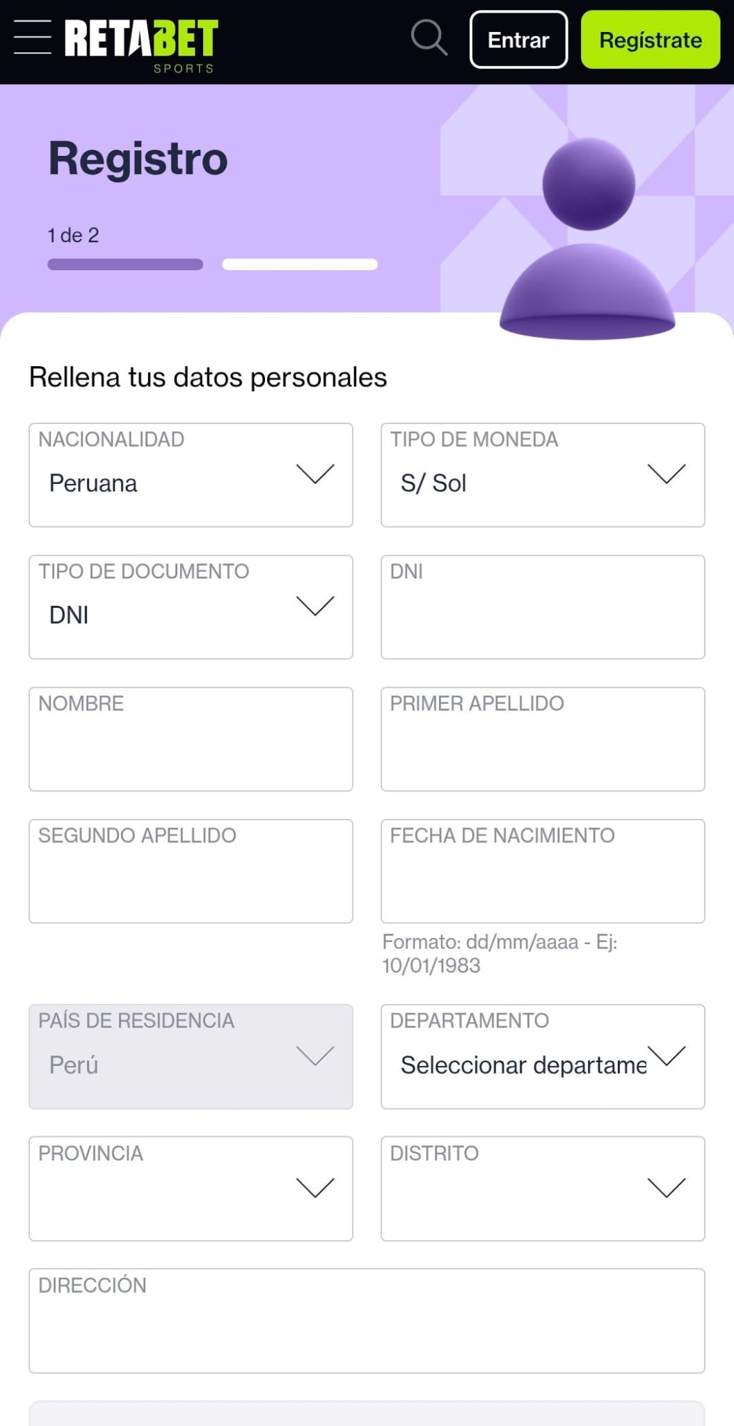 Retabet Registro