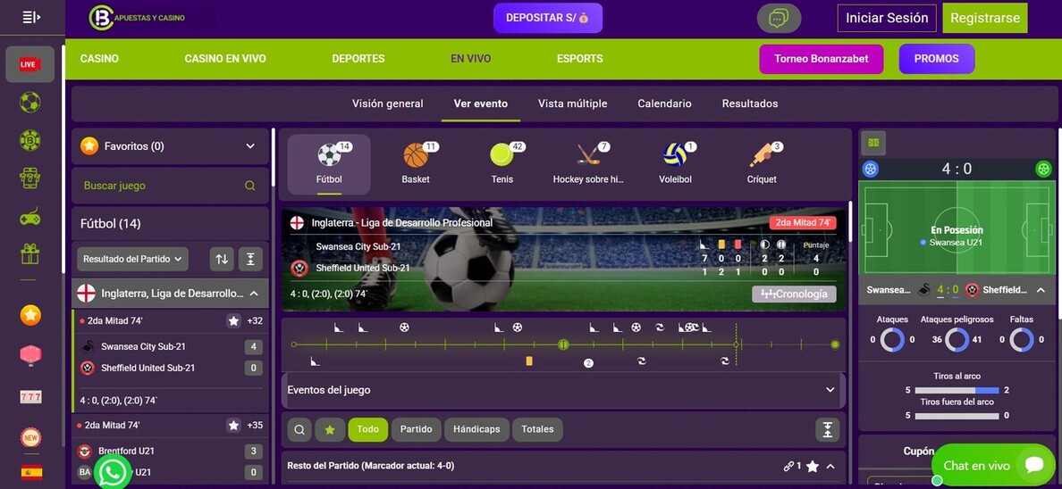 Apuestas en Vivo Bonanzabet 