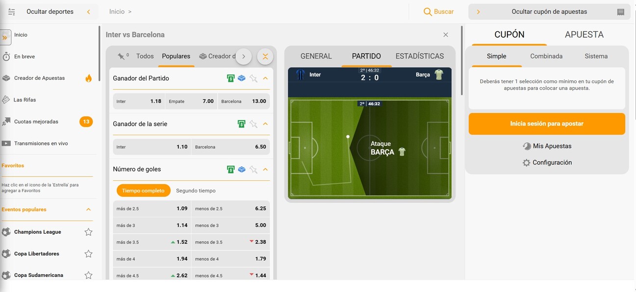 Apuestas en Vivo Inkabet 