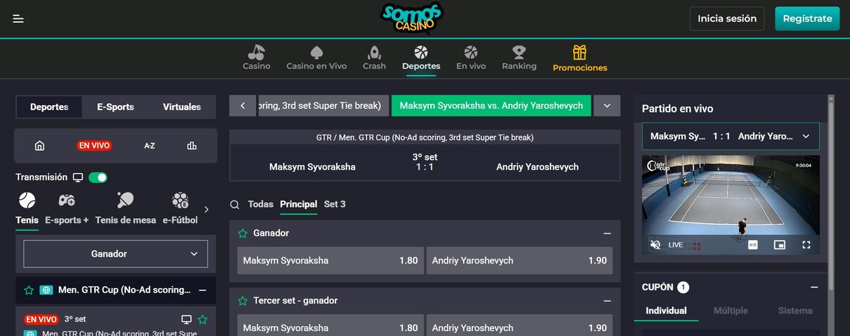 Apuestas en Vivo SomosCasino