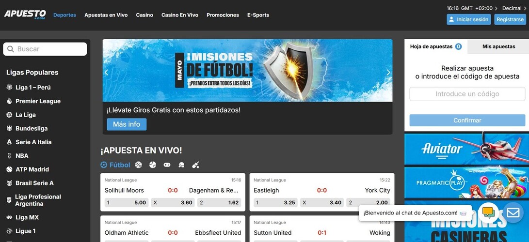 Apuesto Peru Homepage
