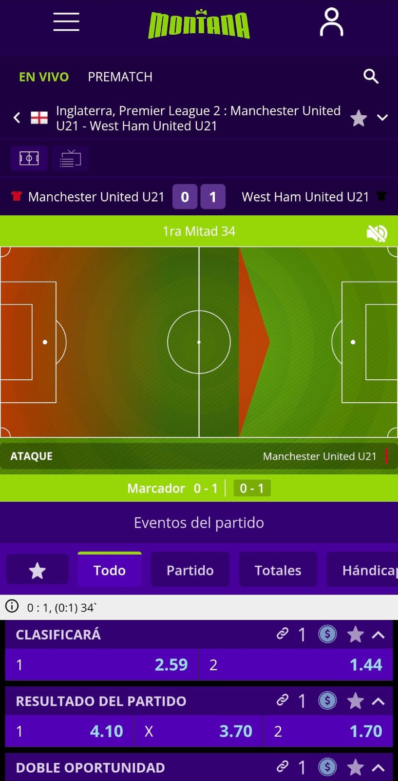 Apuestas en Vivo Montana
