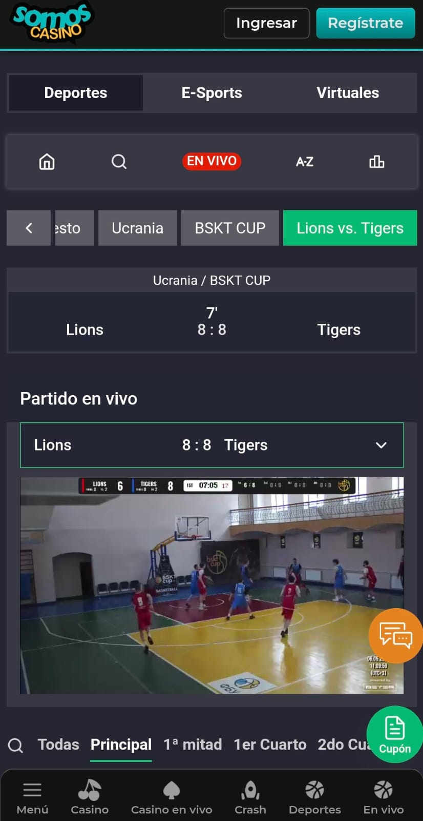 Apuestas en Vivo SomosCasino