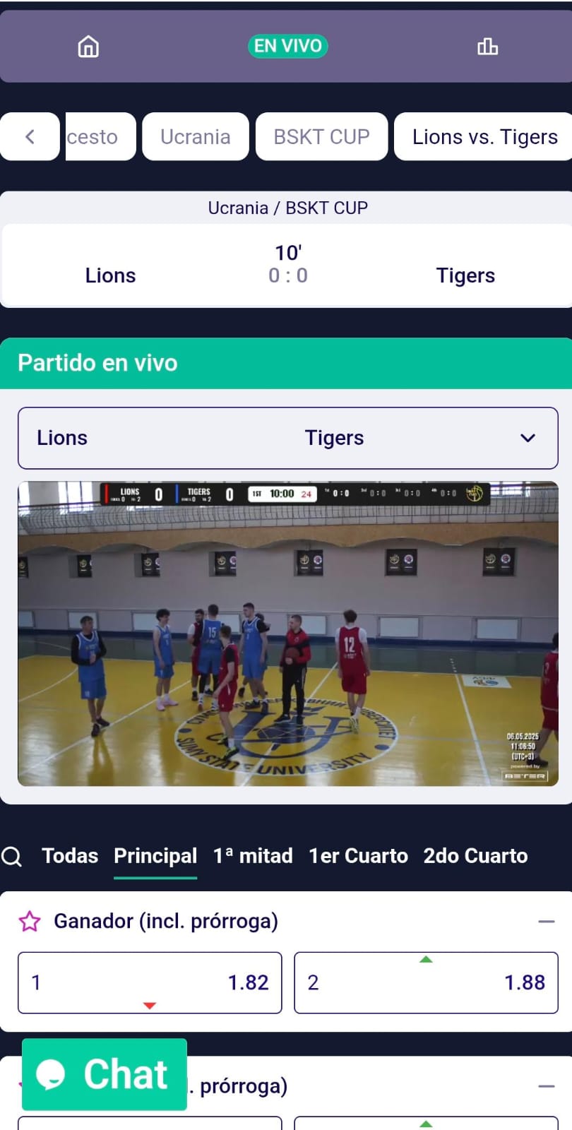 Apuesta en vivo Betcrush 