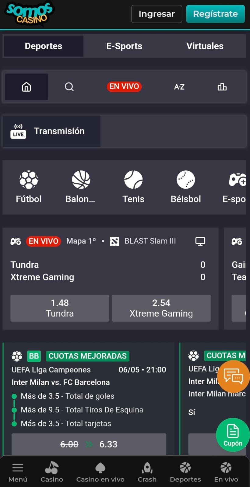 Homepage SomosCasino 