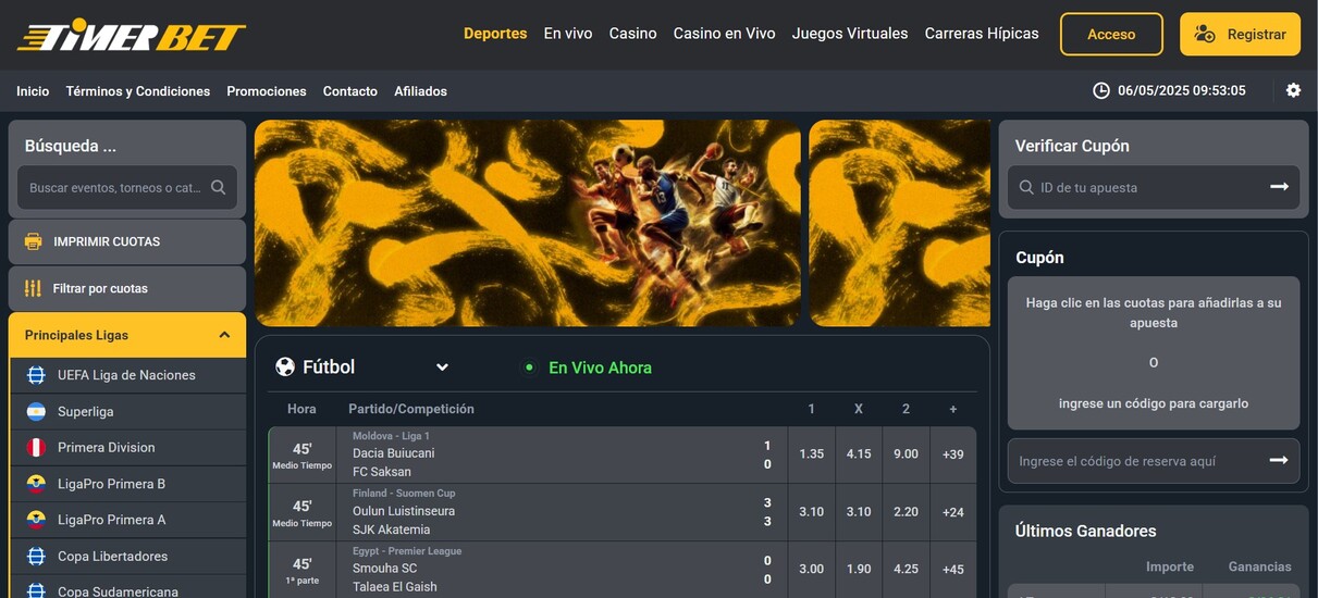 Homepage Timerbet