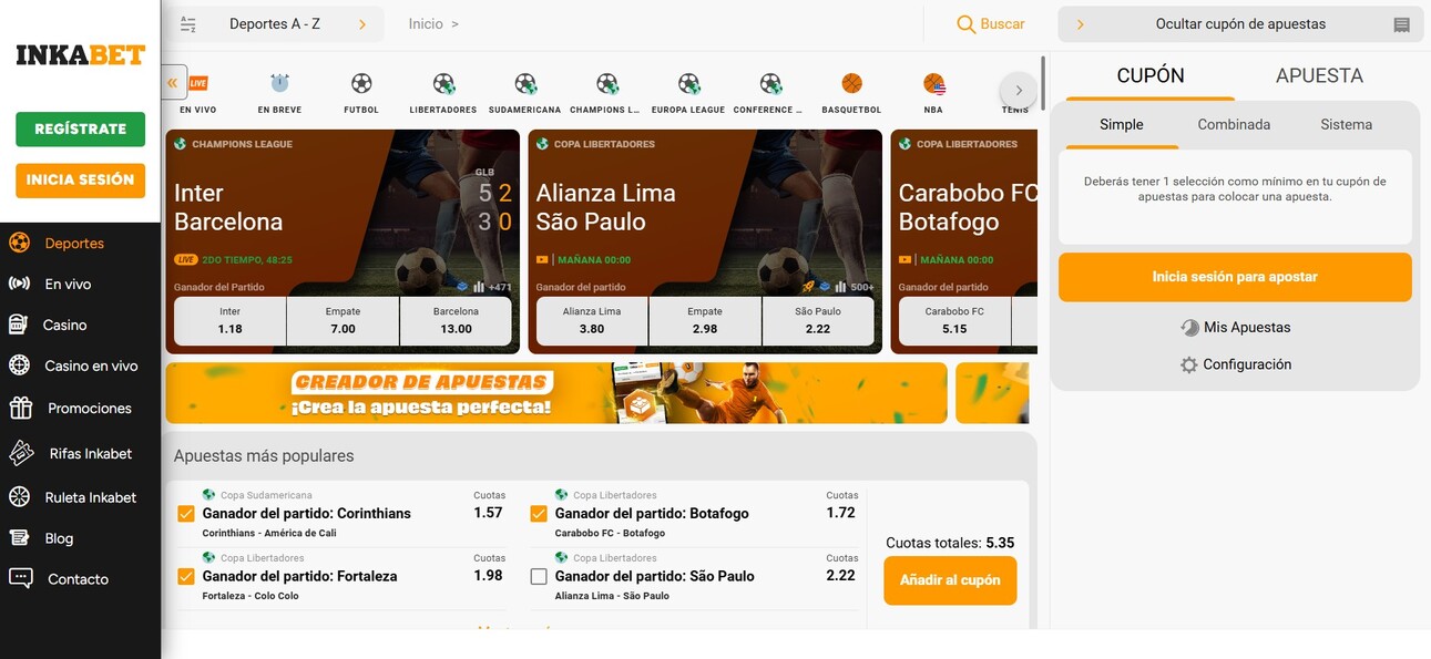 Inkabet Homepage