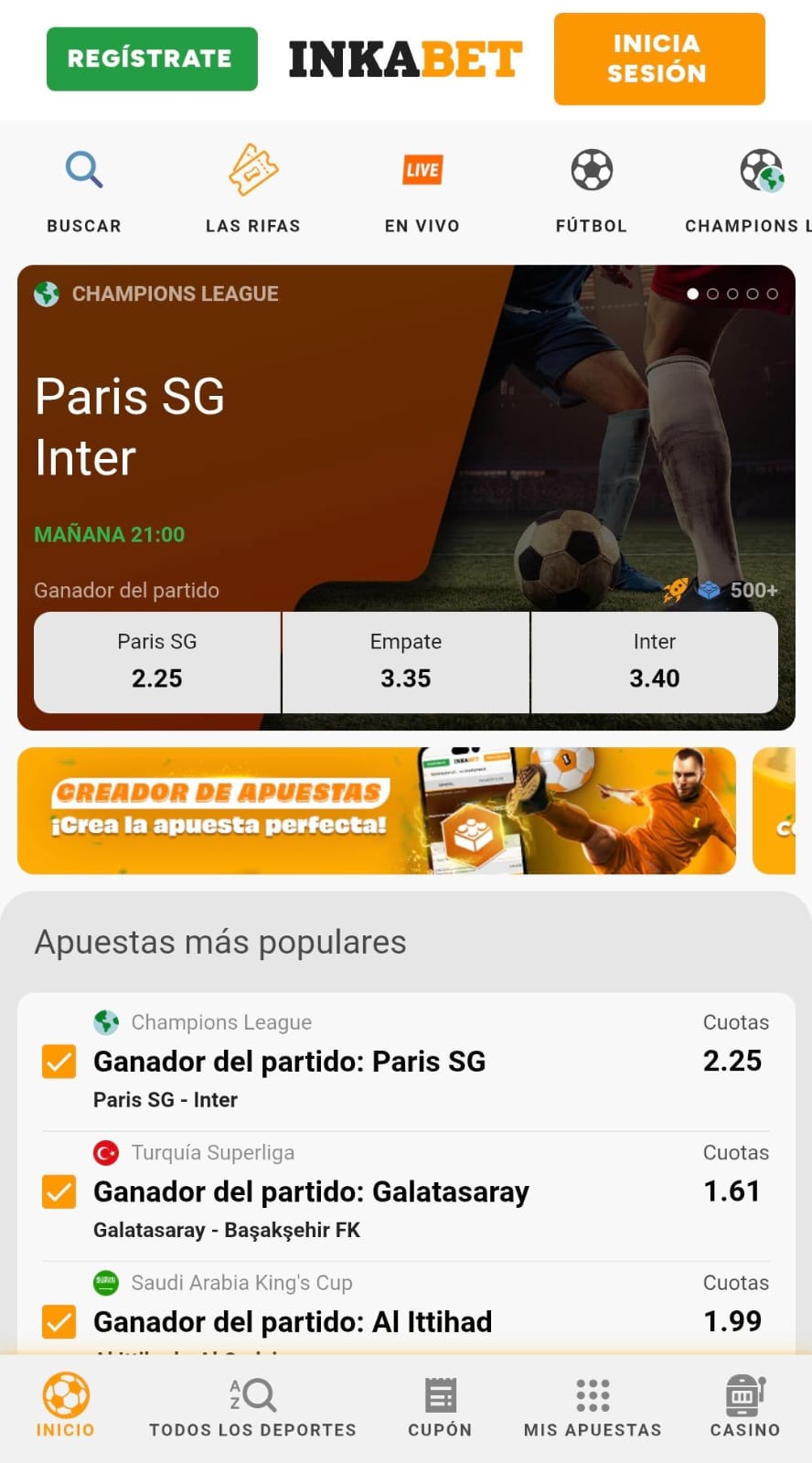 Inkabet Homepage