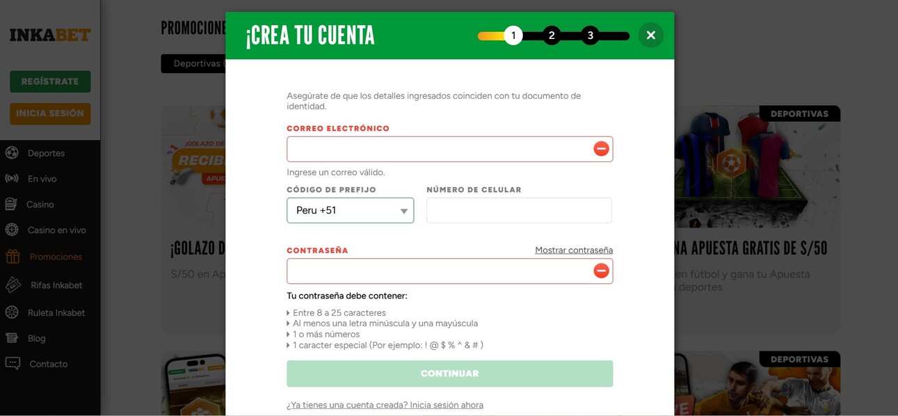 Inkabet Registro 