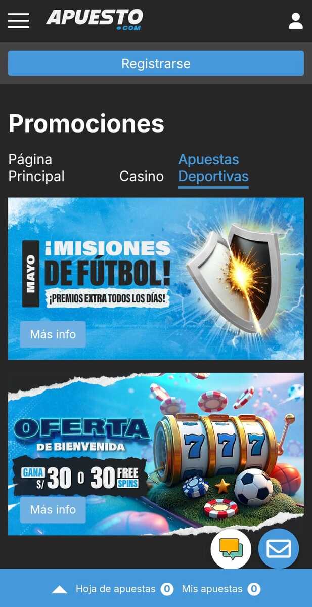 Promociones Apuesto Peru 