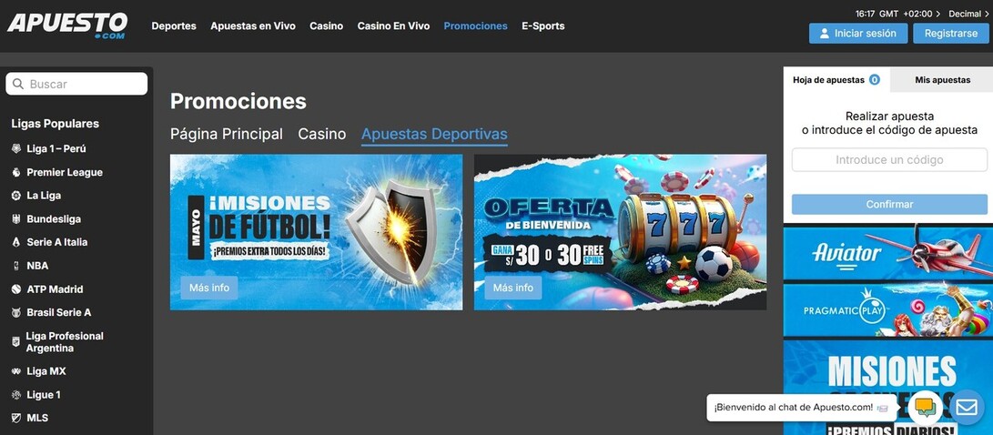 Promociones Apuesto Peru