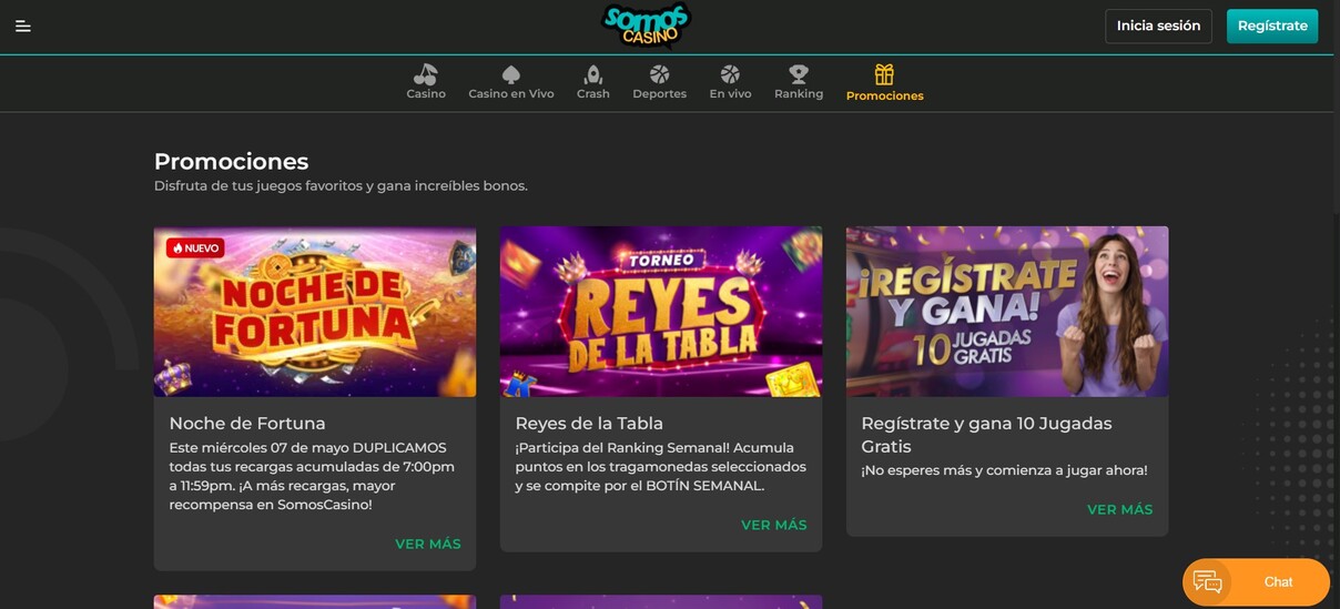 Promociones SomosCasino