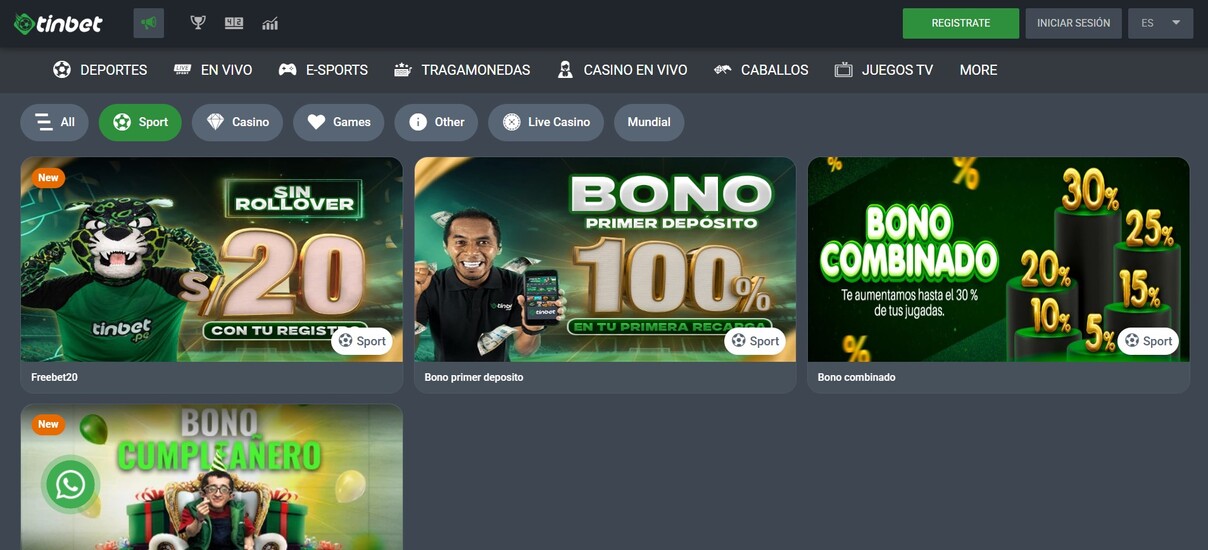 Promociones TinBet