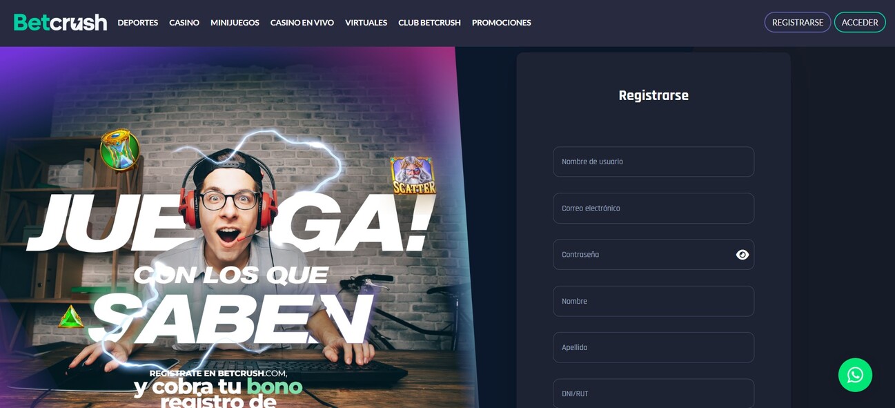 Registro Betcrush