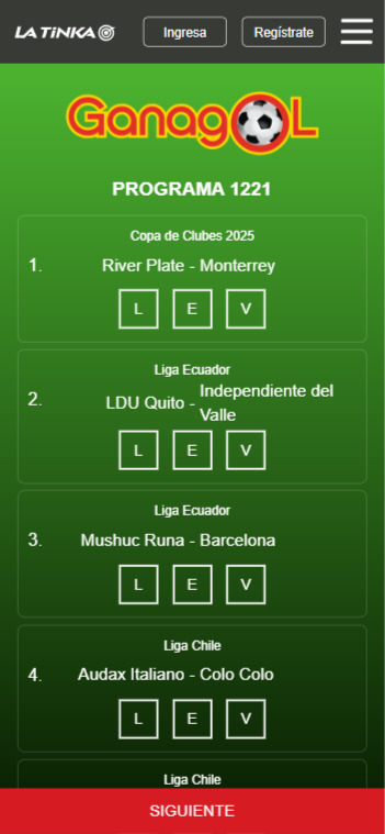 Pronósticos Ganagol Perú móvil