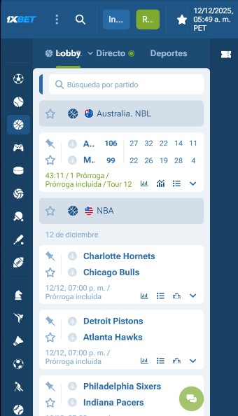 1xbet Peru Apuestas de Basquetbol