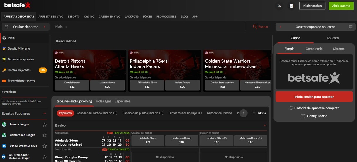 Betsafe Peru Apuestas de Basquet pc