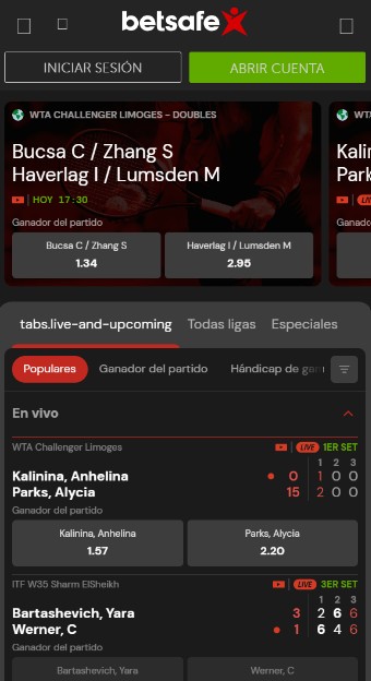 Betsafe Peru Apuestas de Tenis