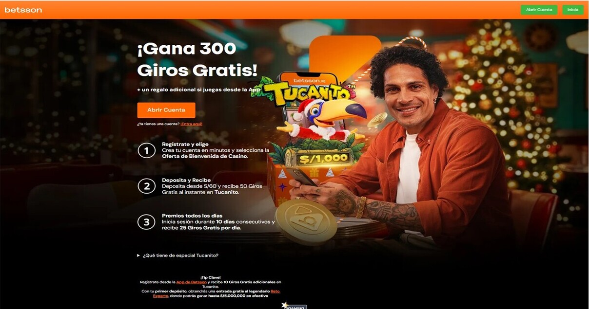 Betsson Casino Peru Bono 300giros gratis