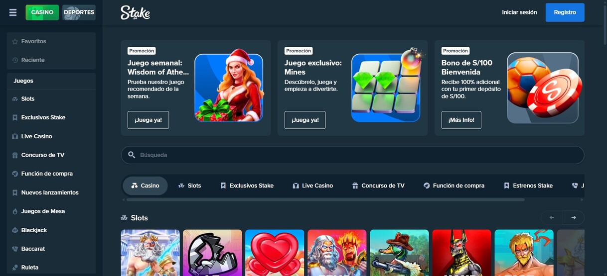 Stake Peru Casino Pagina principal pc