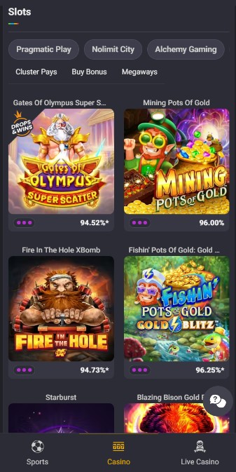Coolbet Peru Casino Slots