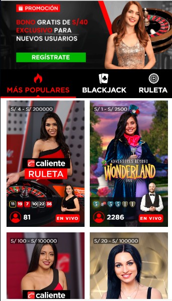 En vivo Casino Caliente Peru