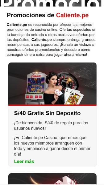 Promociones Casino Caliente Peru