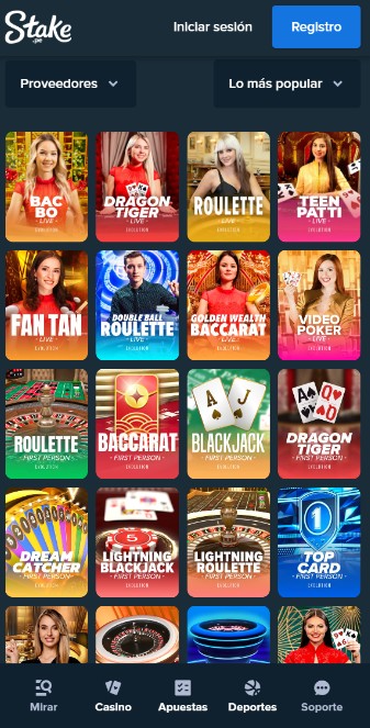 Stake Peru Casino Juegos de Mesa