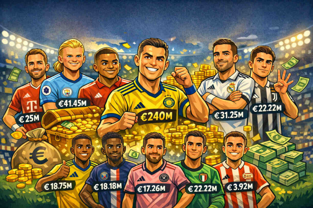 Los futbolistas mejor pagados del mundo