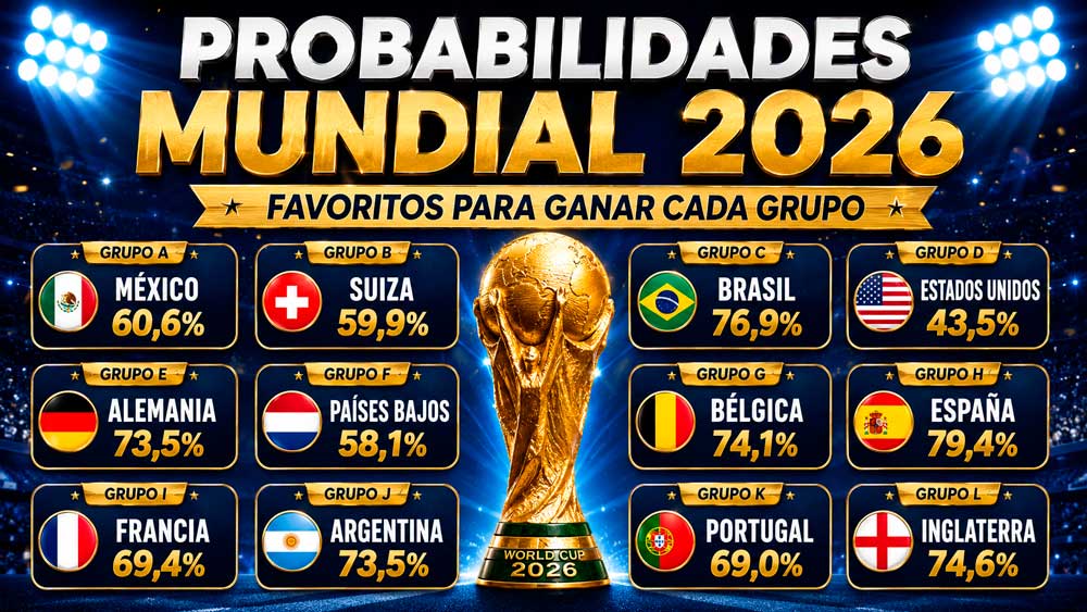 probabilidades para los grupos del Mundial