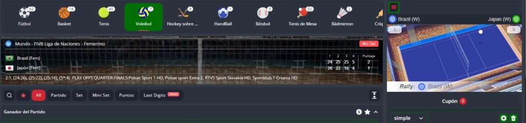apuestas en vivo al voleibol pentagol peru