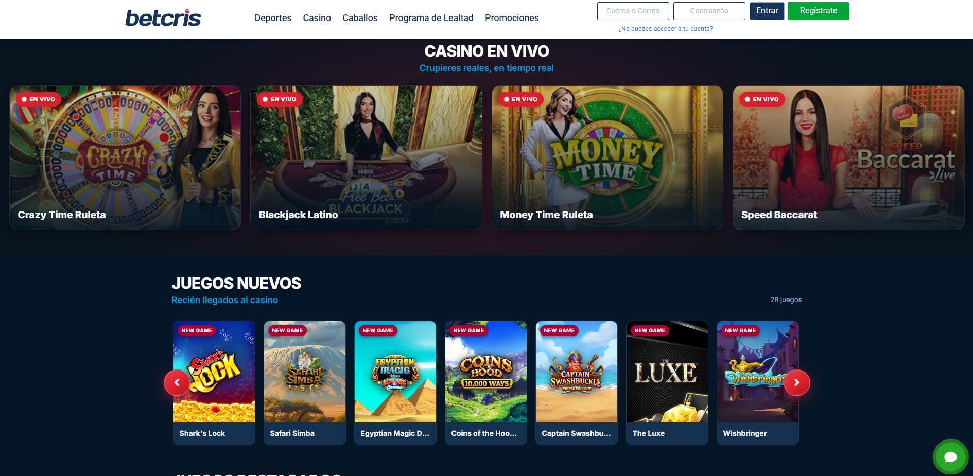 Bertcris Perú Casino Página principal