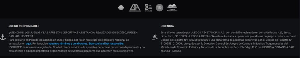 Licencias Coolbet Peru