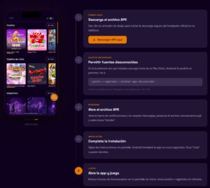 pasos descargar app somoscasino peru
