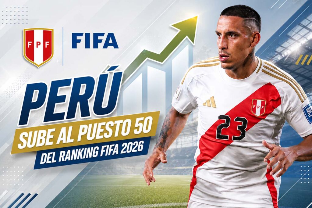 Perú sube al puesto 50 del ranking FIFA 2026