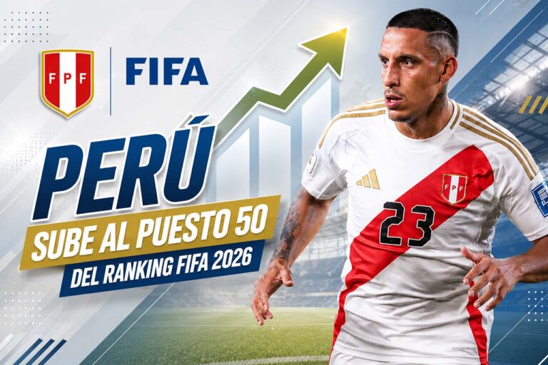 Perú sube al puesto 50 del ranking FIFA 2026