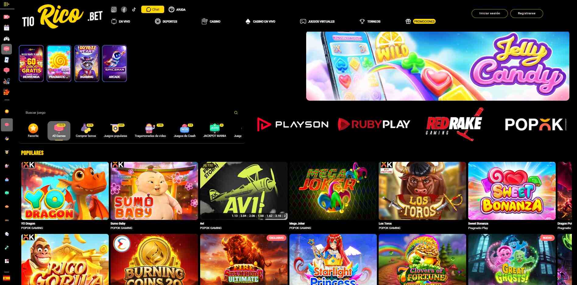 Tiorico Casino Página principal Perú pc
