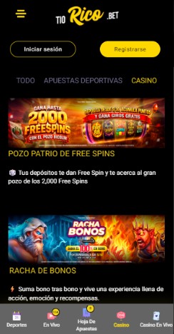 TioRico Promociones de Casino Perú