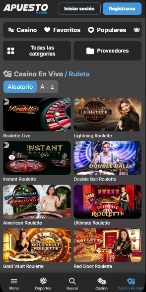 Apuesto Perú Casino ruletas