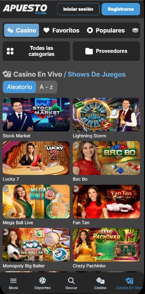 Apuesto Perú Casino shows