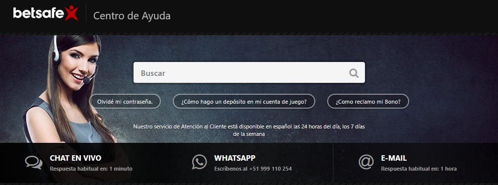 Betsafe Perú Atención al cliente Centro de ayuda