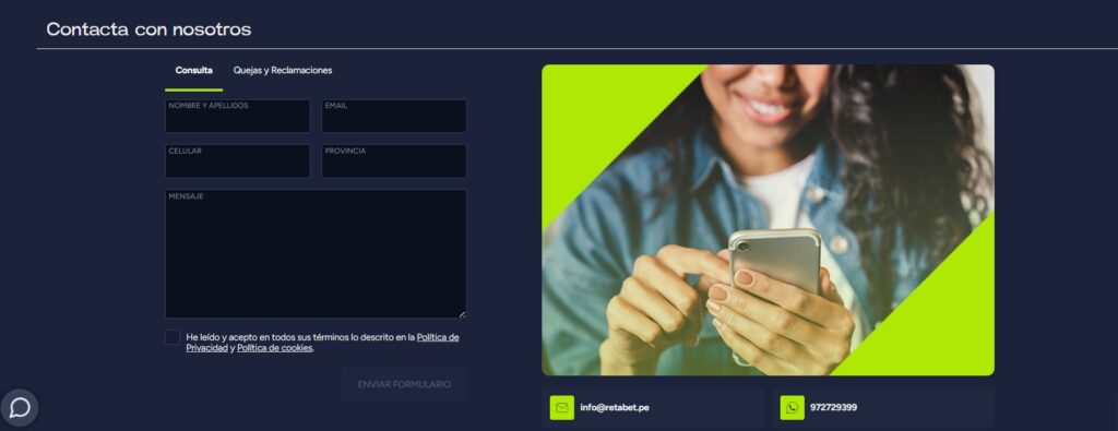 Contacto Retabet Peru